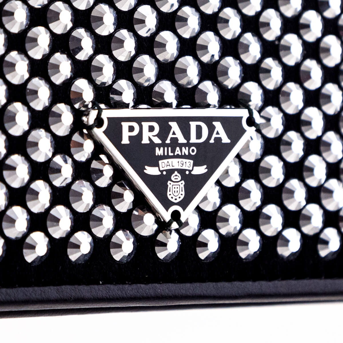 Prada Crystal Mini Wallet Chain
