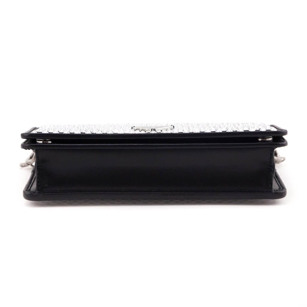 Prada Crystal Mini Wallet Chain