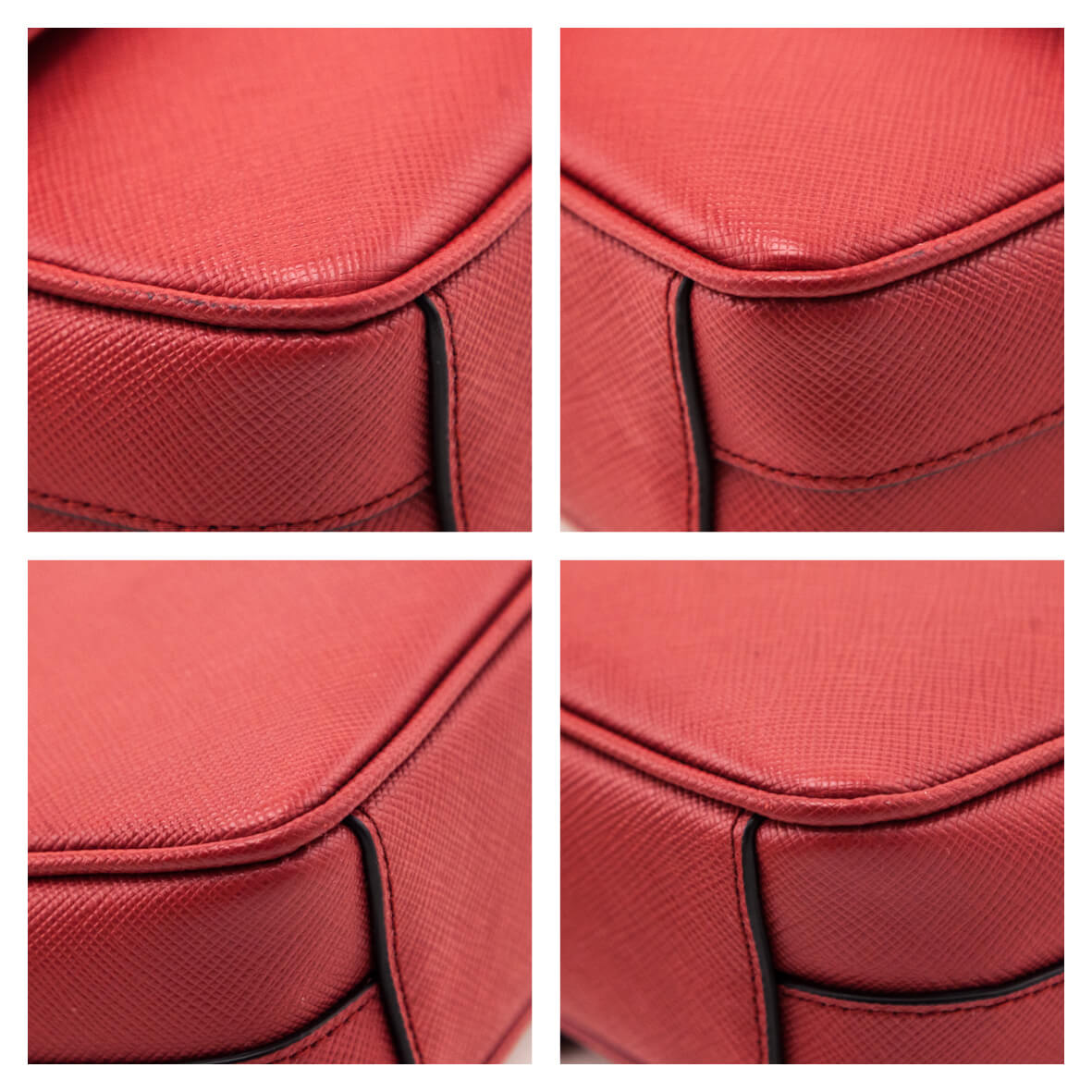 Prada Fuoco Saffiano Flap Shoulder Bag