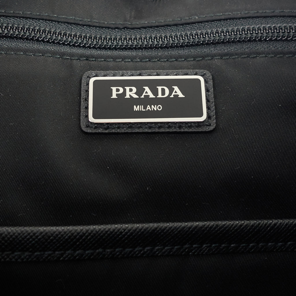 Prada Navy Nylon Double Medium Backpack