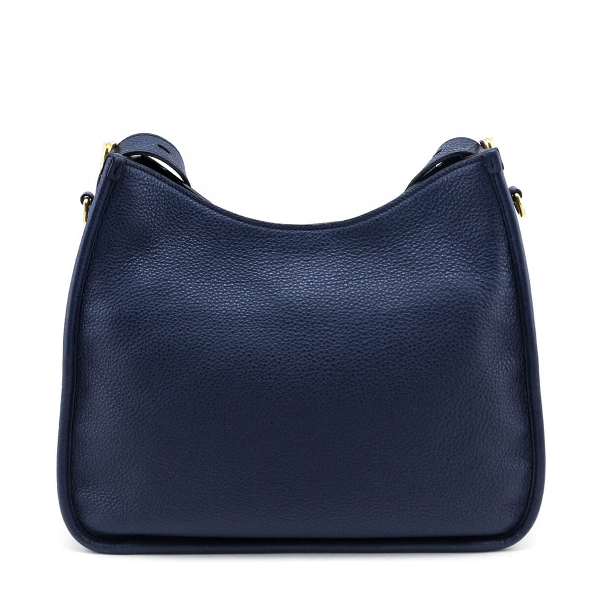 Prada Navy Vitello Daino Soft Hobo Messenger Bag