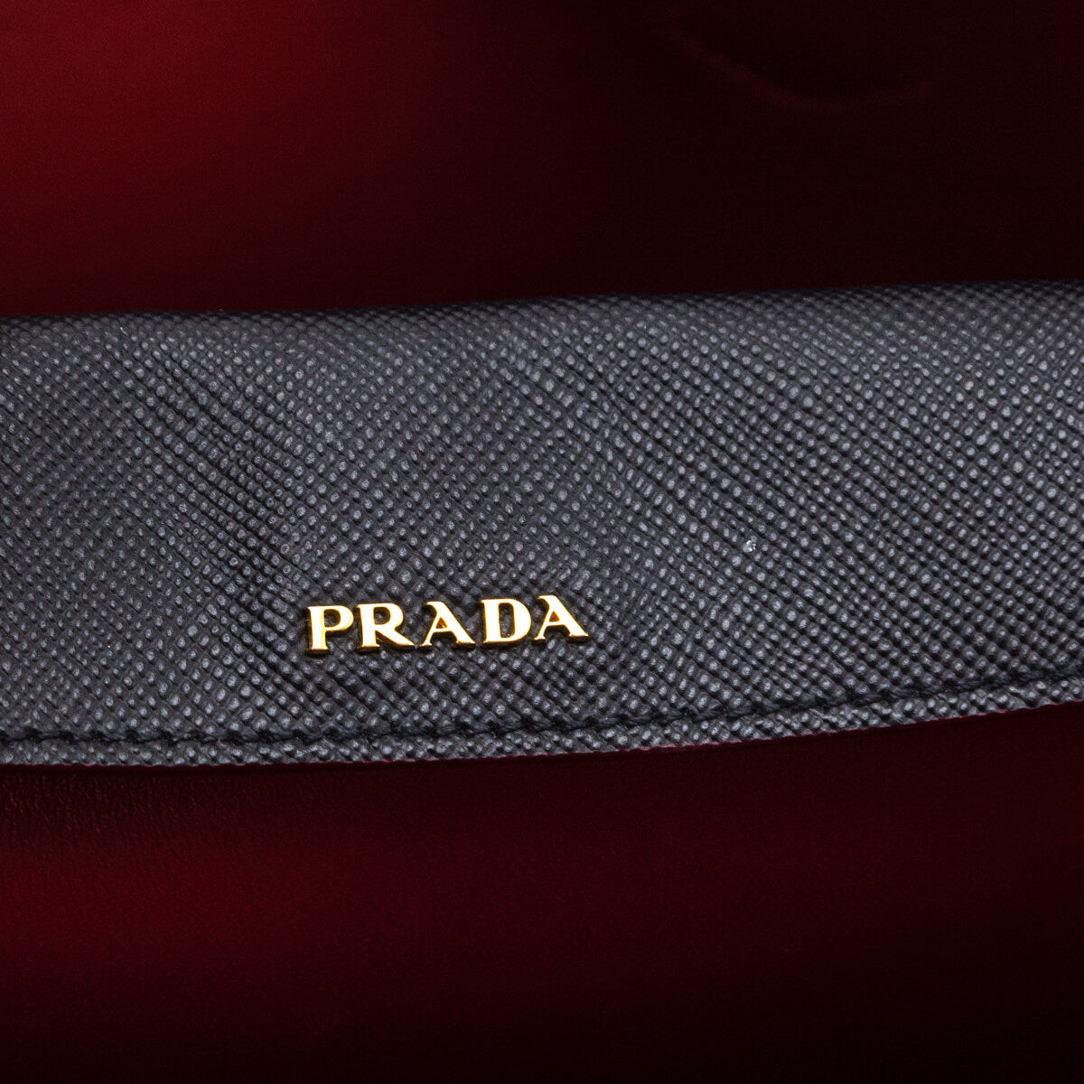 Prada Nero Fuoco Saffiano Cuir Medium Double Bag
