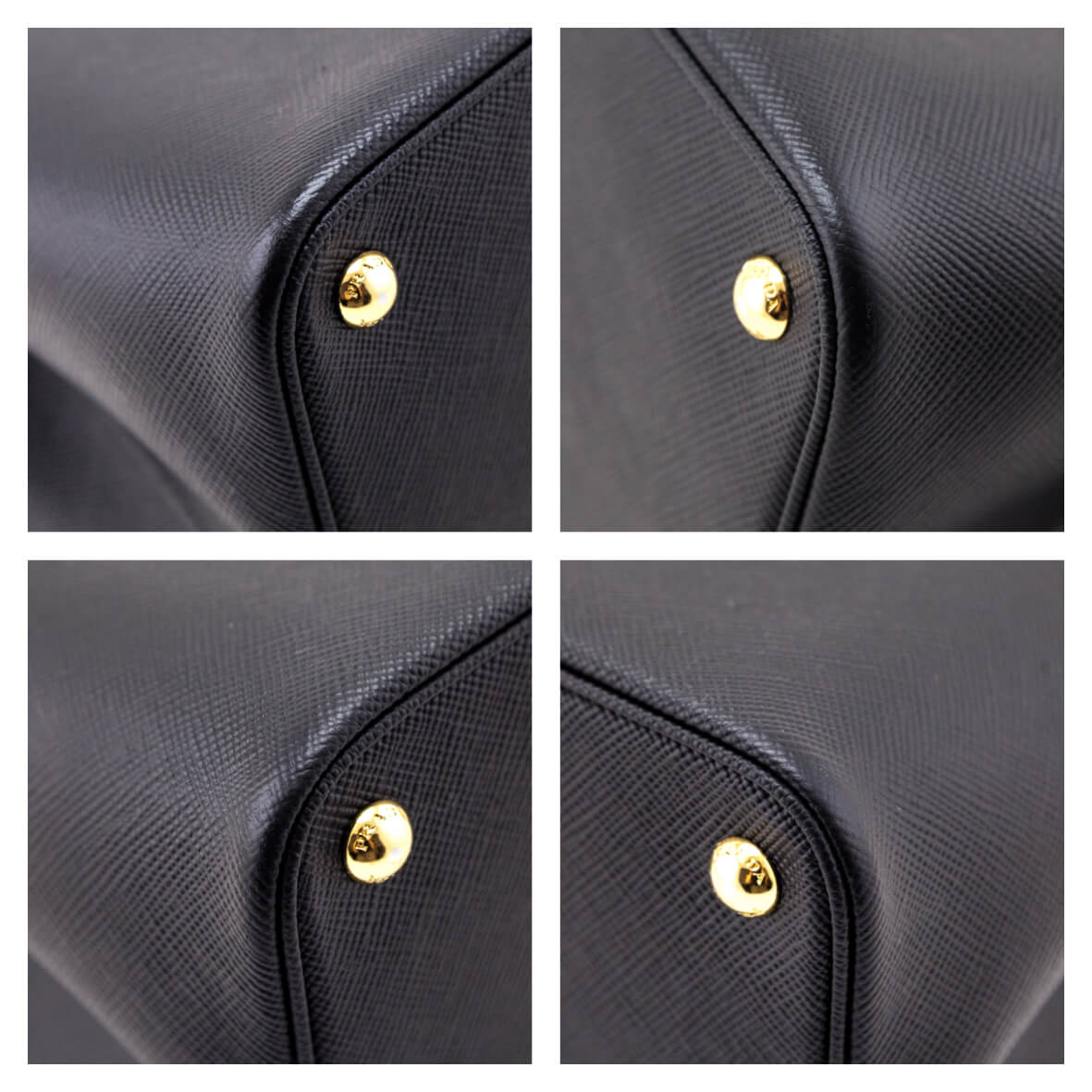 Prada Nero Fuoco Saffiano Cuir Medium Double Bag