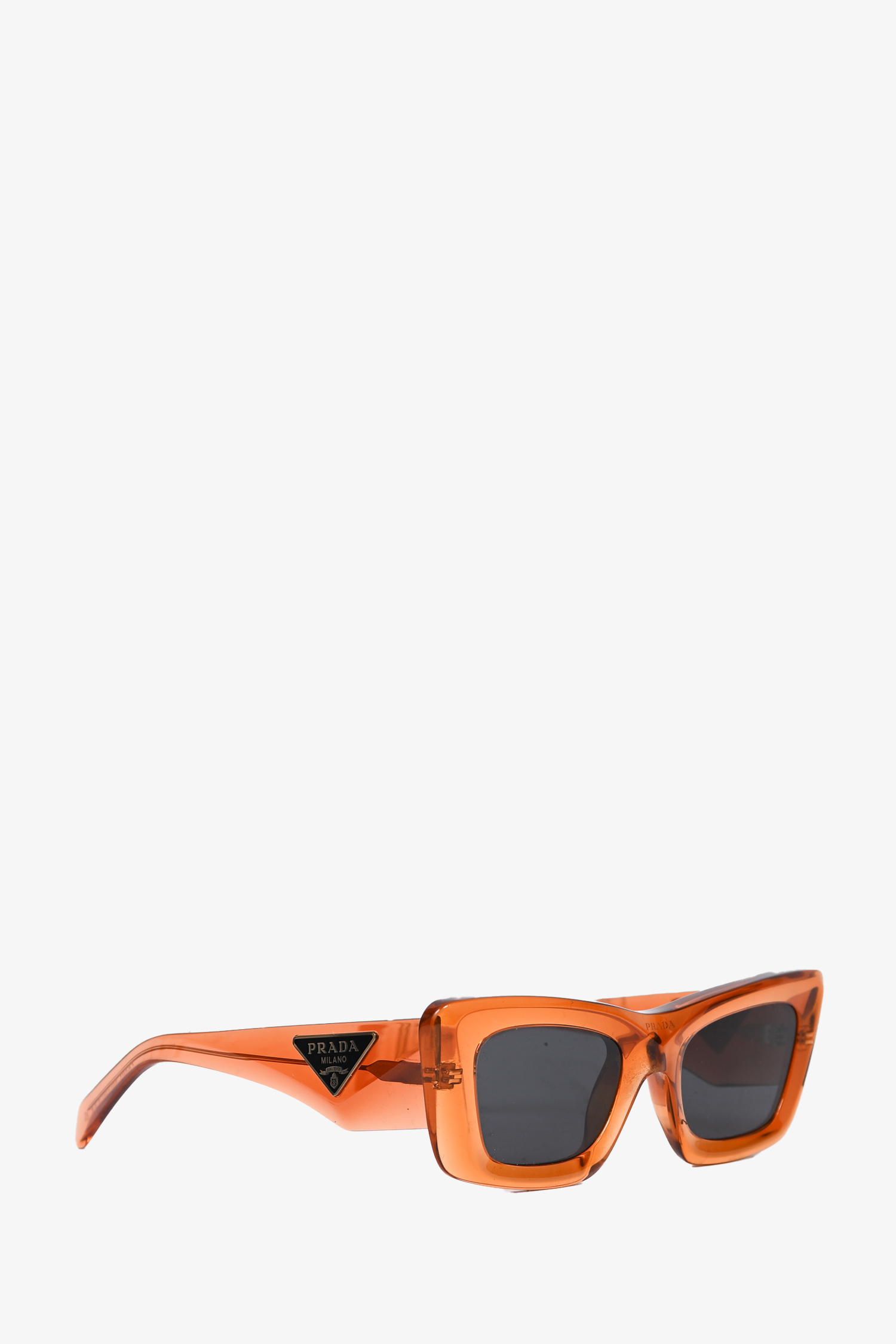 Prada Orange Translucent Logo Sunglasses