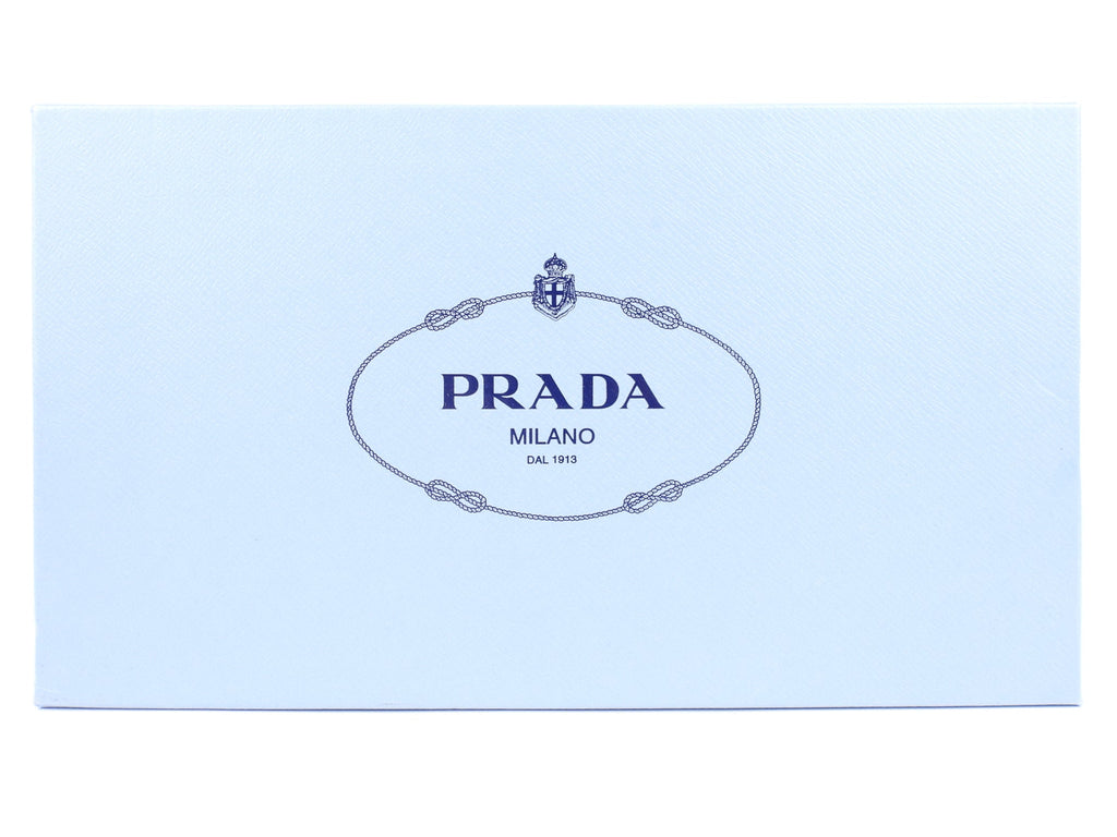Prada White Shiny Saffiano Leather Bow Accent Slingback Pointed Flats - 40