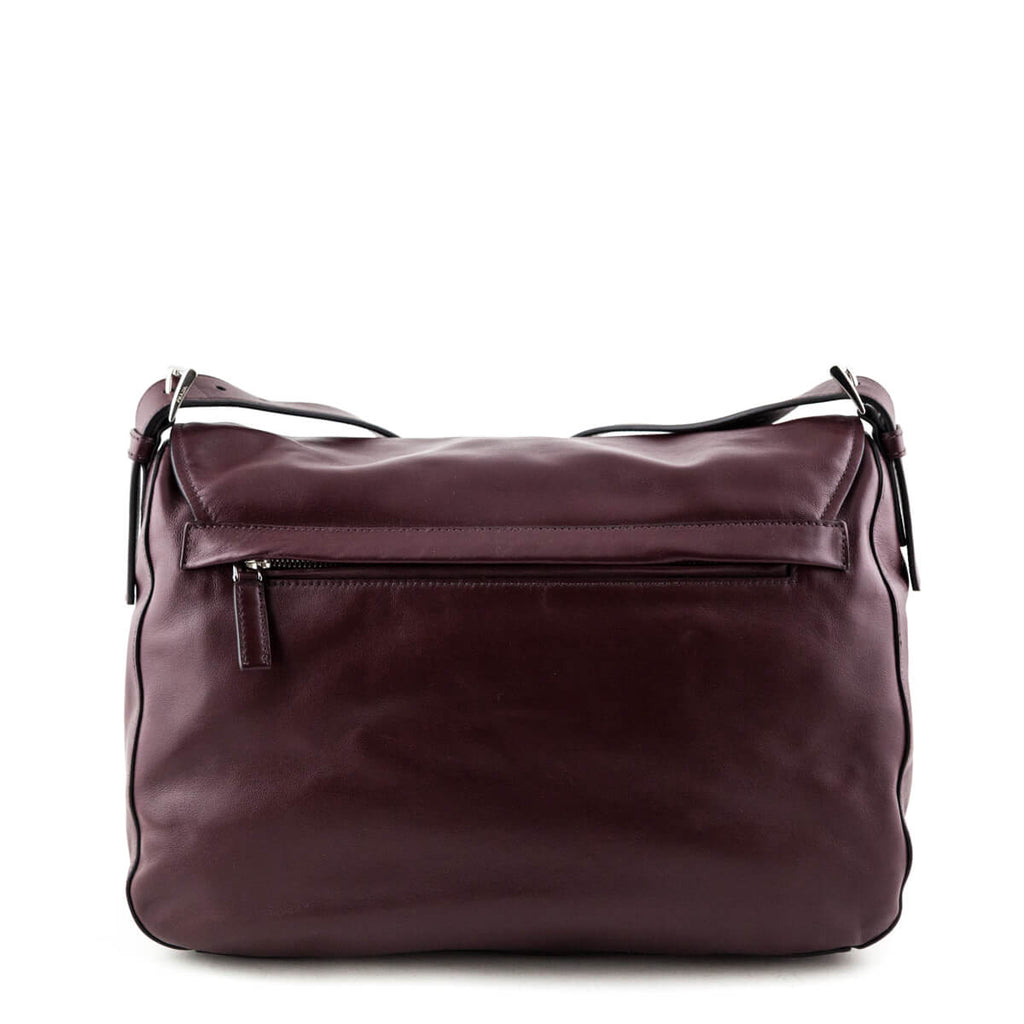 Prada Granato Soft Calfskin Pattina Messenger Bag