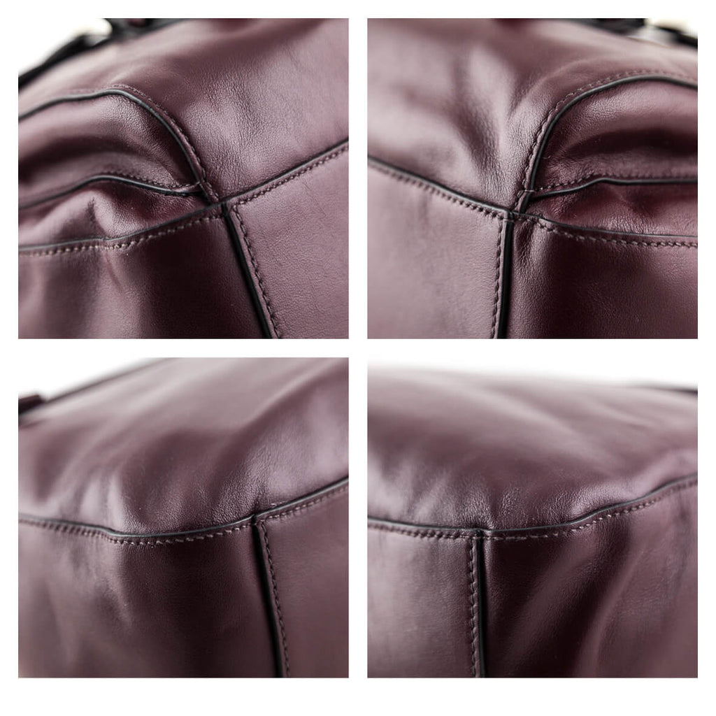 Prada Granato Soft Calfskin Pattina Messenger Bag