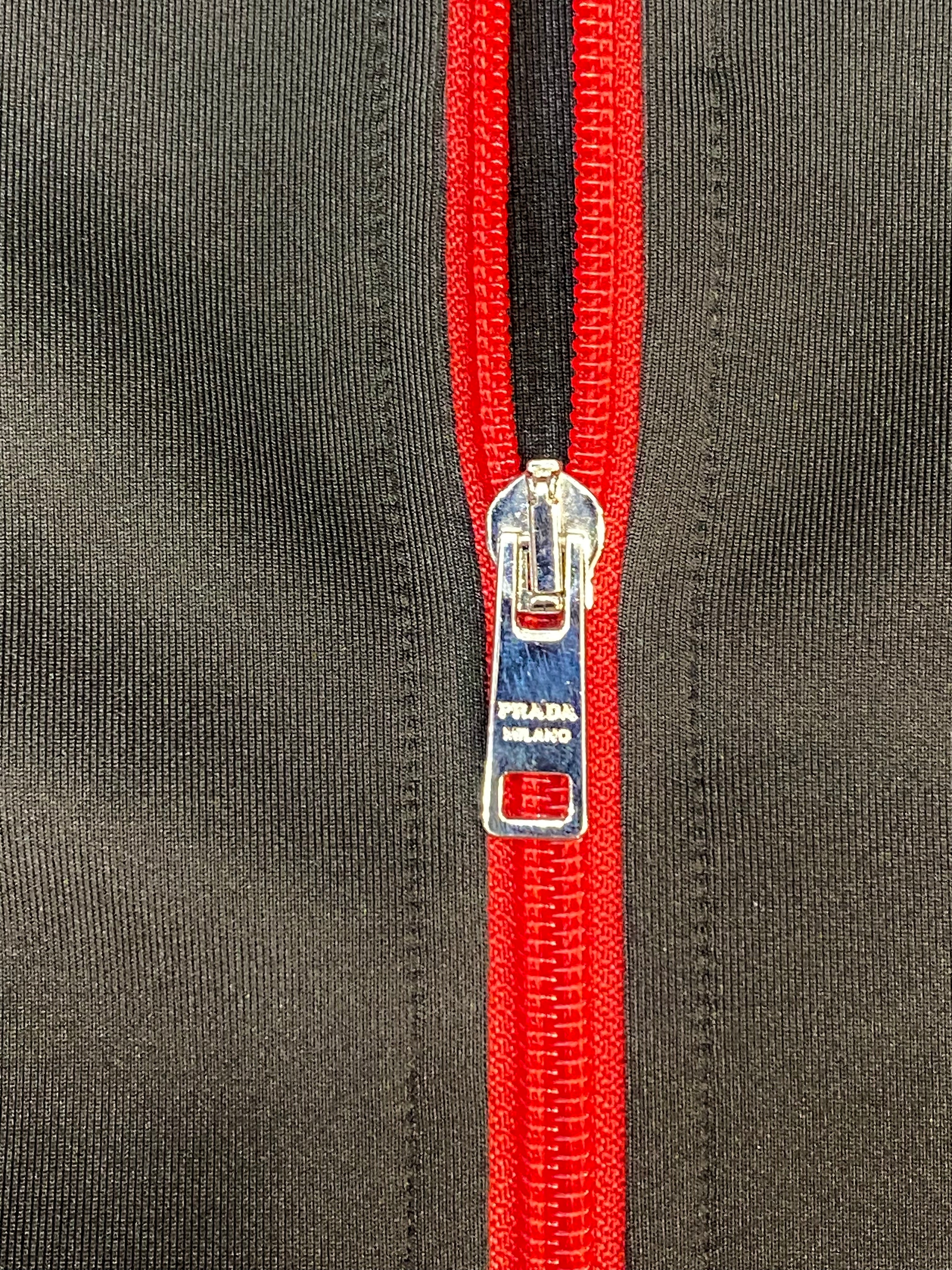 PRADA LINEA ROSSA LOGO ZIP TRACK JACKET