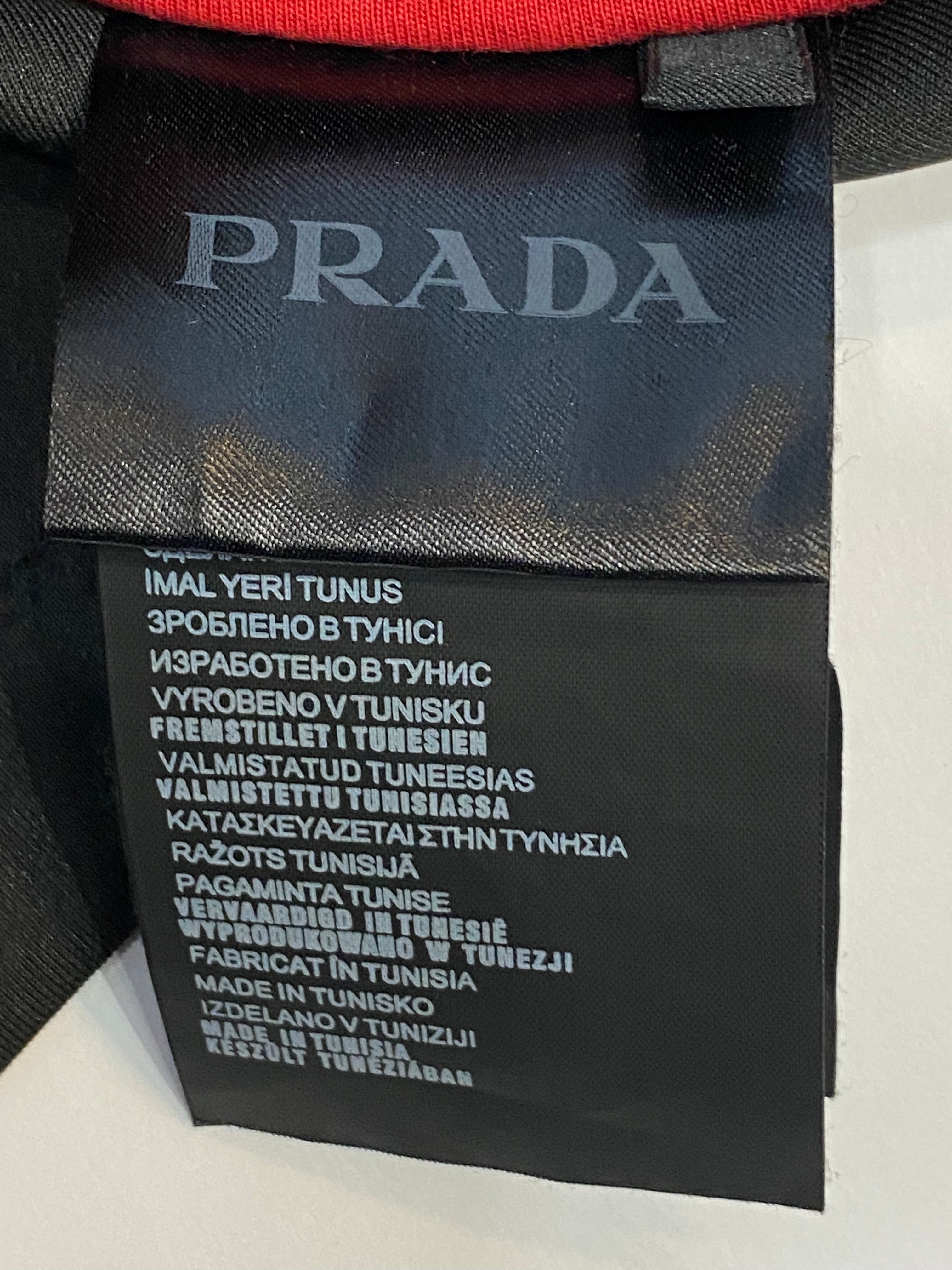 PRADA LINEA ROSSA LOGO ZIP TRACK JACKET