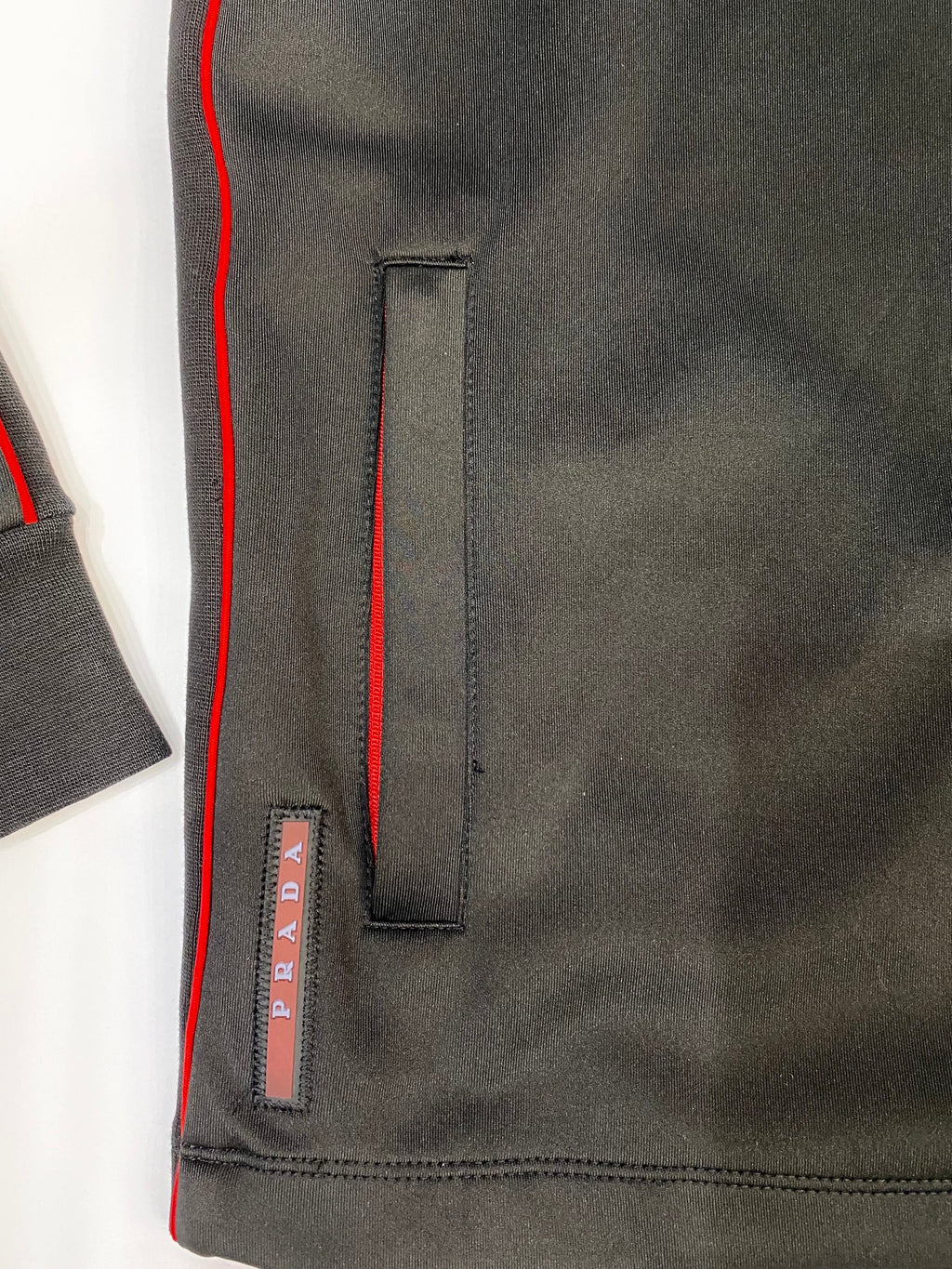 PRADA LINEA ROSSA LOGO ZIP TRACK JACKET
