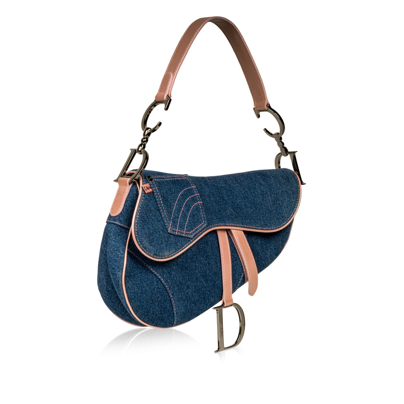 Christian Dior Vintage Saddle Bag - Denim