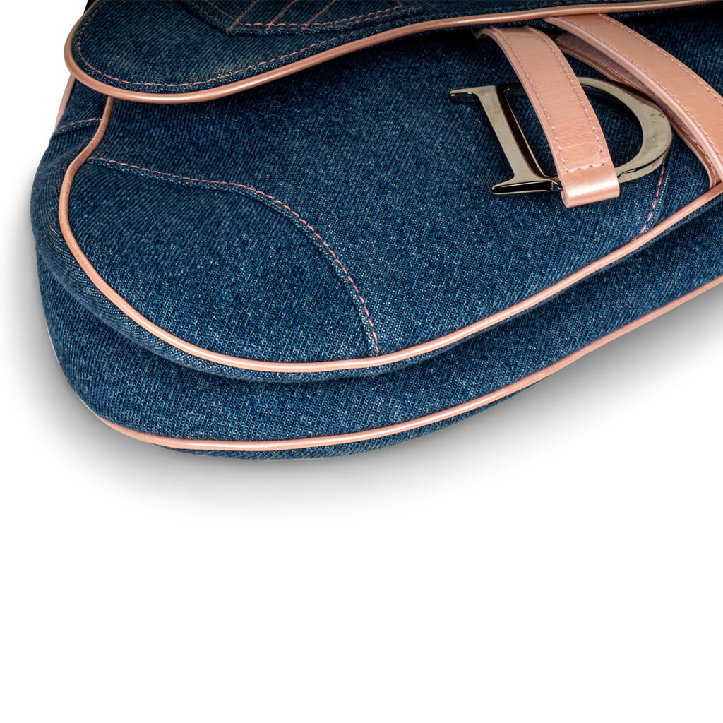 Christian Dior Vintage Saddle Bag - Denim
