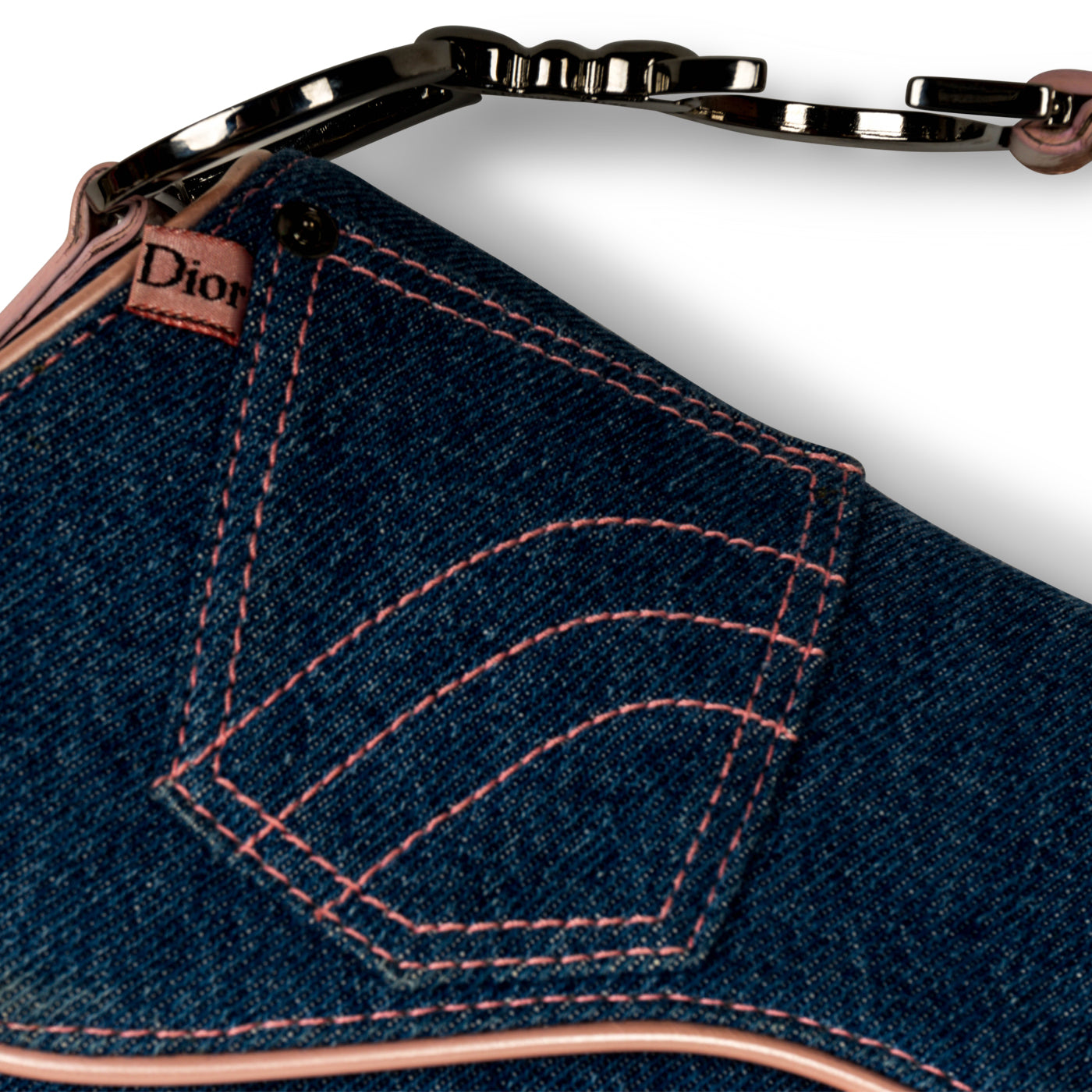 Christian Dior Vintage Saddle Bag - Denim