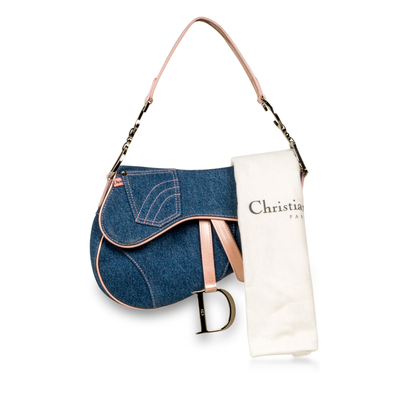 Christian Dior Vintage Saddle Bag - Denim