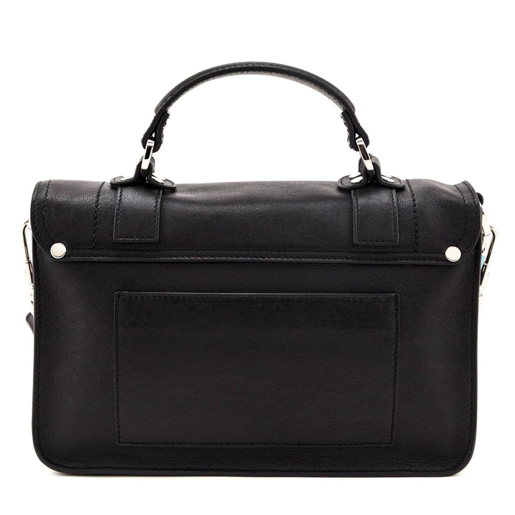 Proenza Schouler Black Lambskin Tiny PS1 Satchel