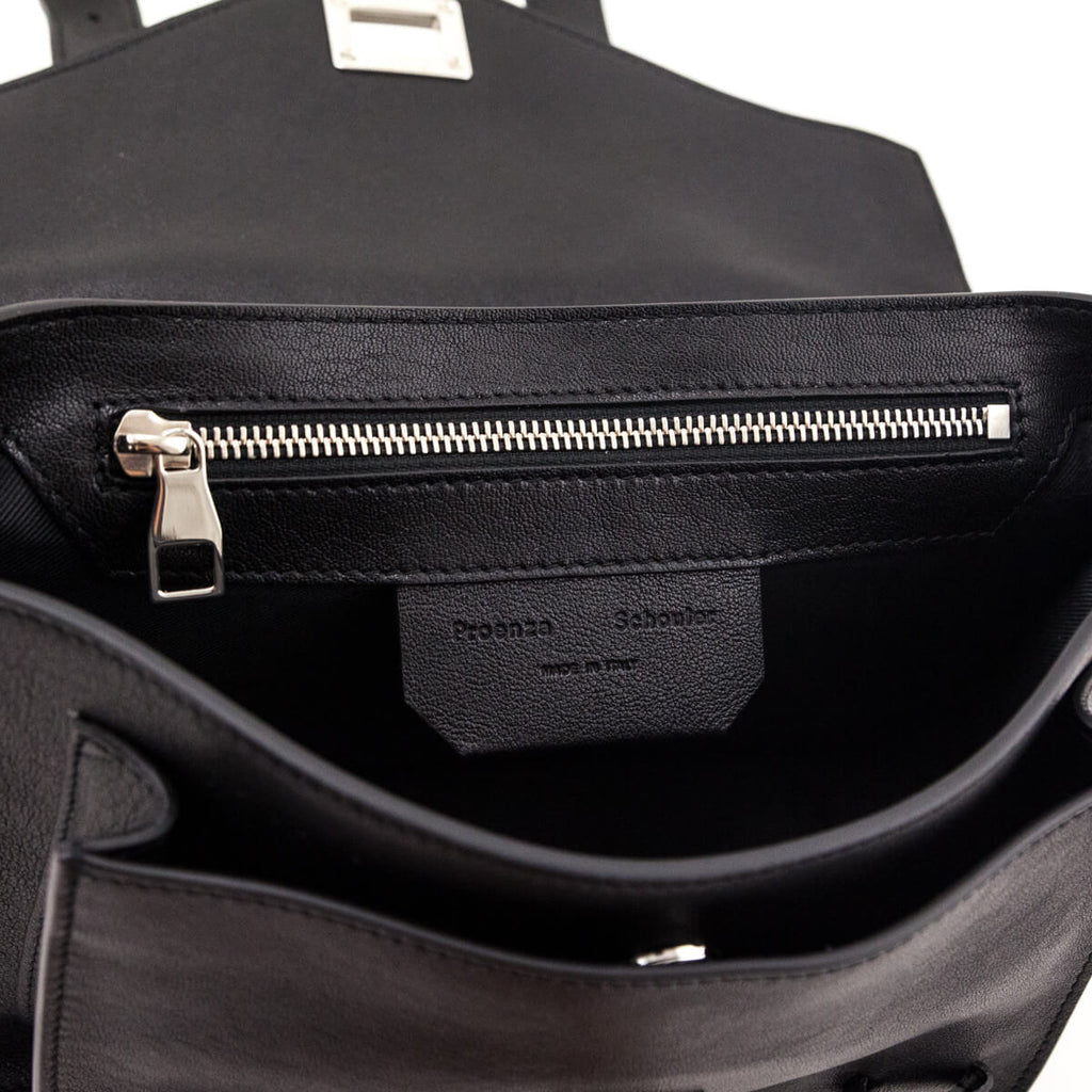 Proenza Schouler Black Lambskin Tiny PS1 Satchel