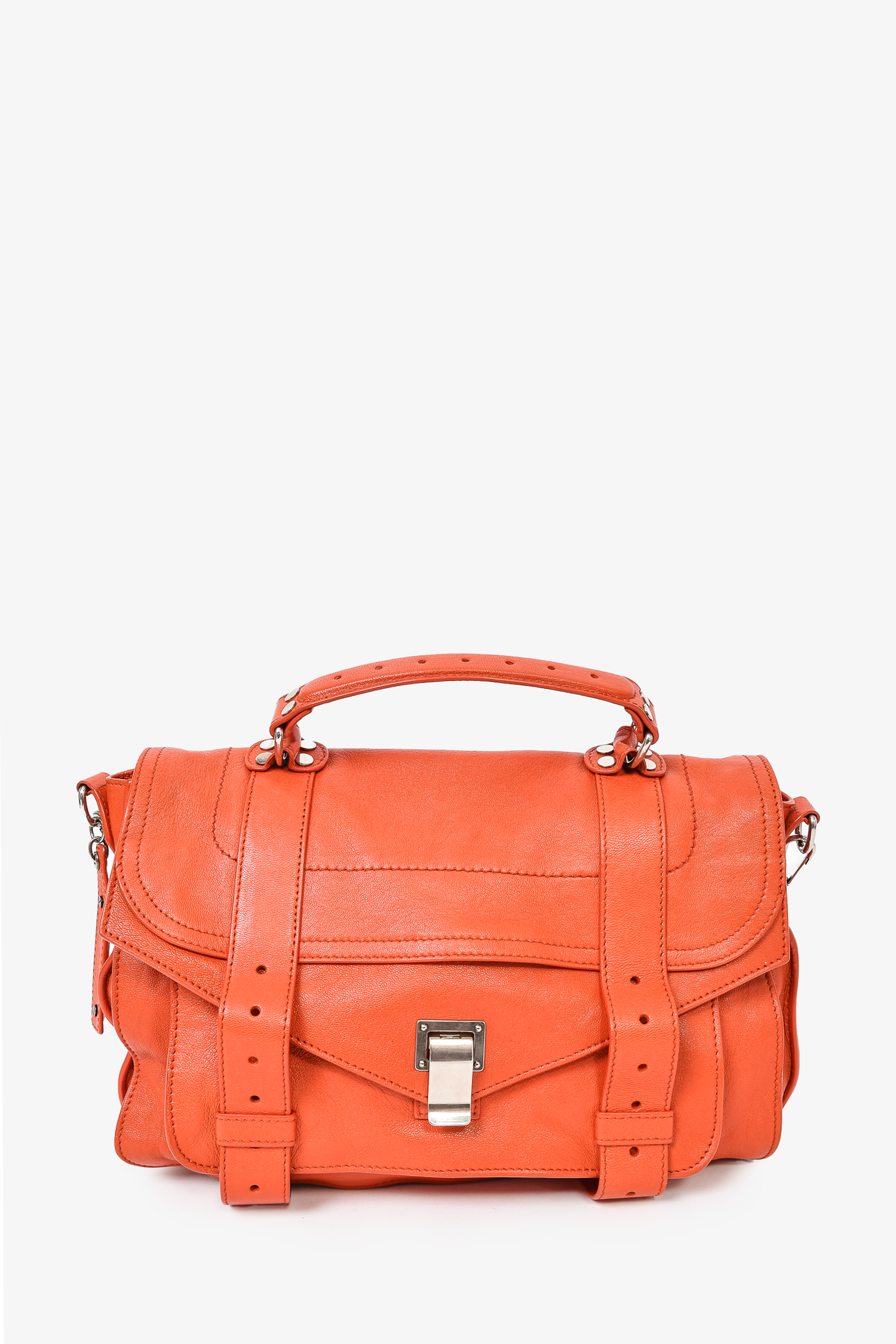 Proenza Schouler Burnt Orange Leather PS1 Messenger Crossbody Bag