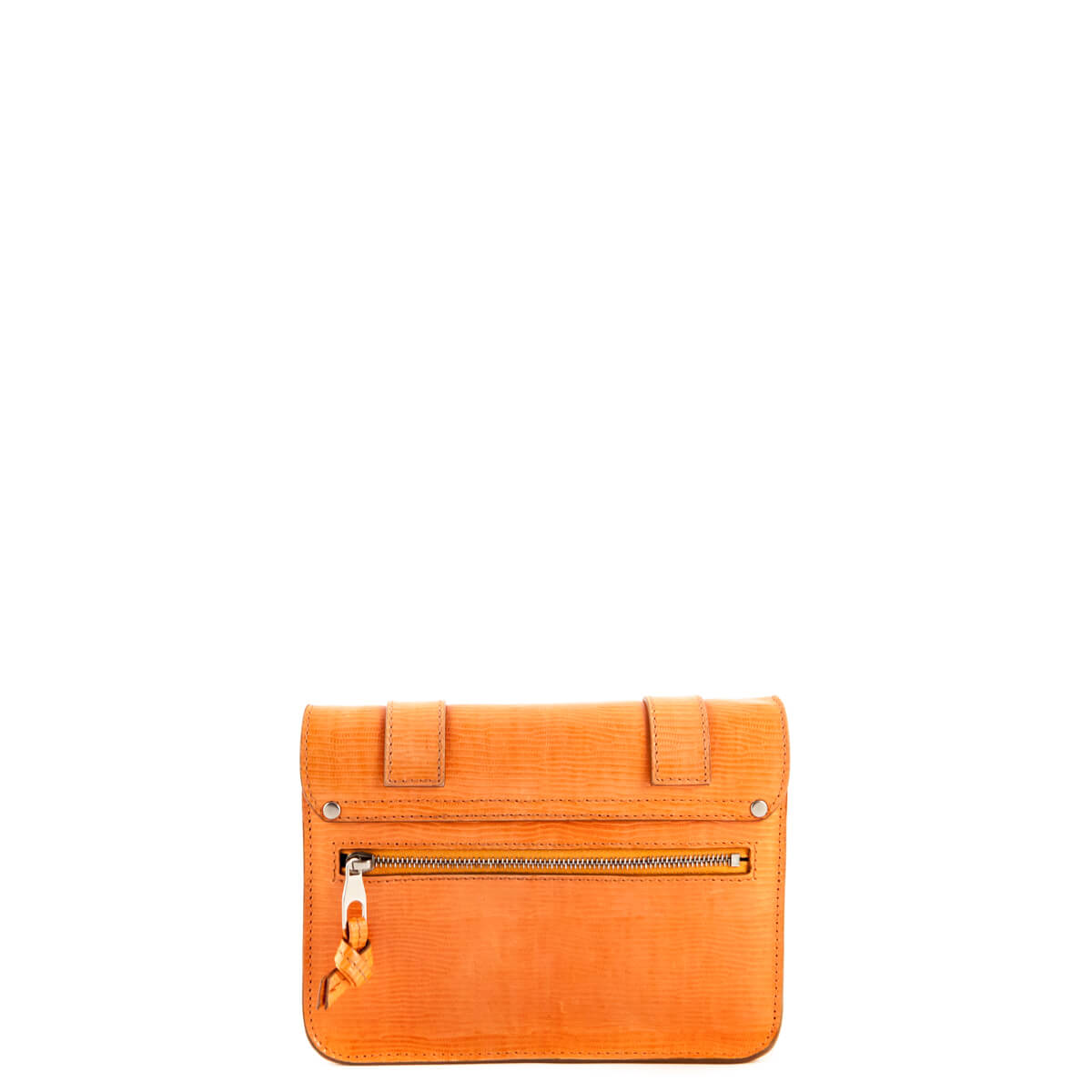 Proenza Schouler Orange Snake Embossed PS1 Chain Wallet Bag
