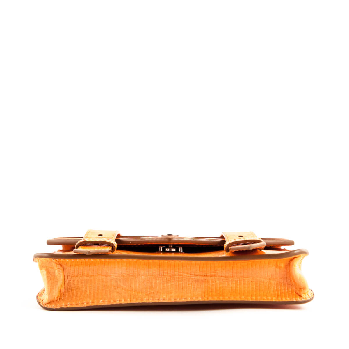 Proenza Schouler Orange Snake Embossed PS1 Chain Wallet Bag