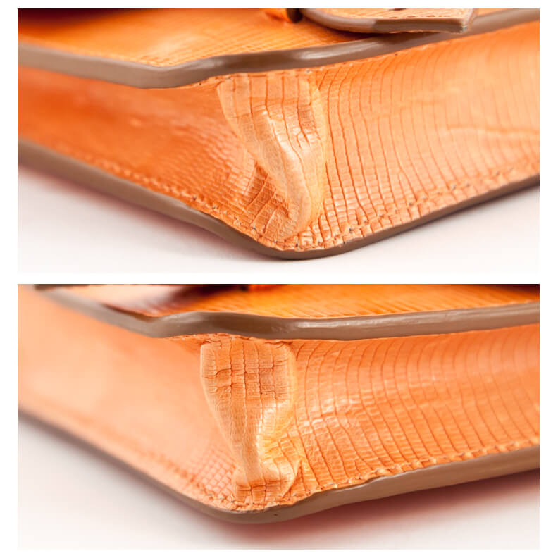 Proenza Schouler Orange Snake Embossed PS1 Chain Wallet Bag