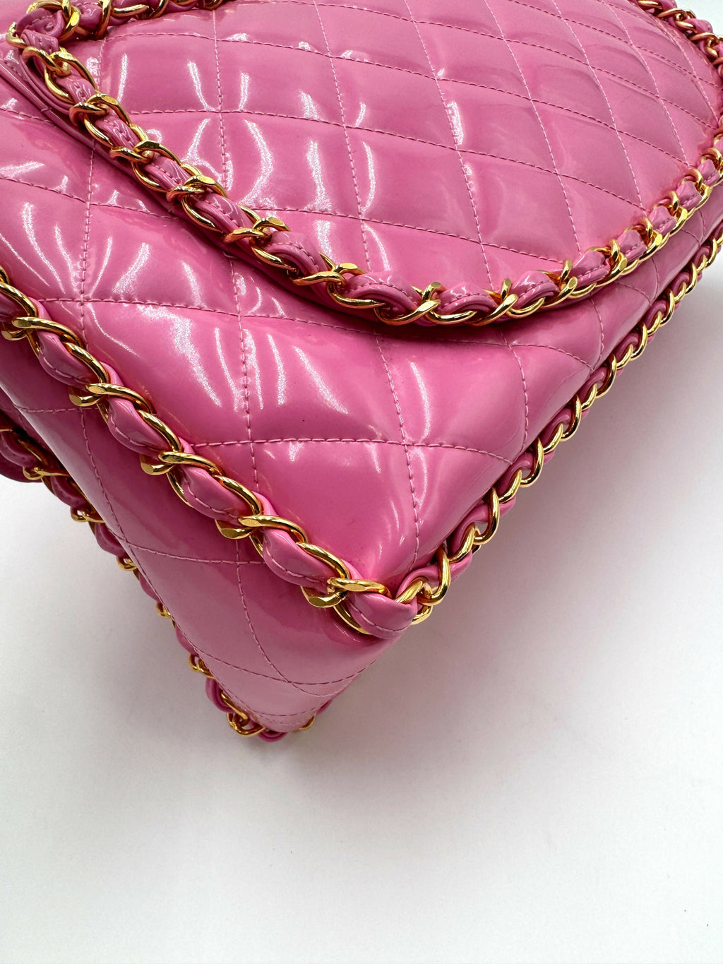 Chanel 1995 Barbie Pink Chainlink Maxi Flap Bag