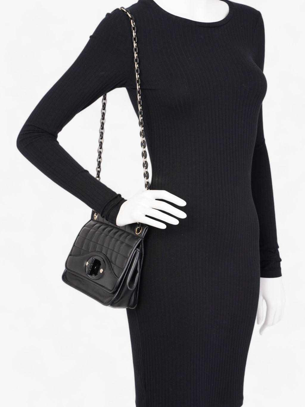 Chanel Chain Flap Black Leather