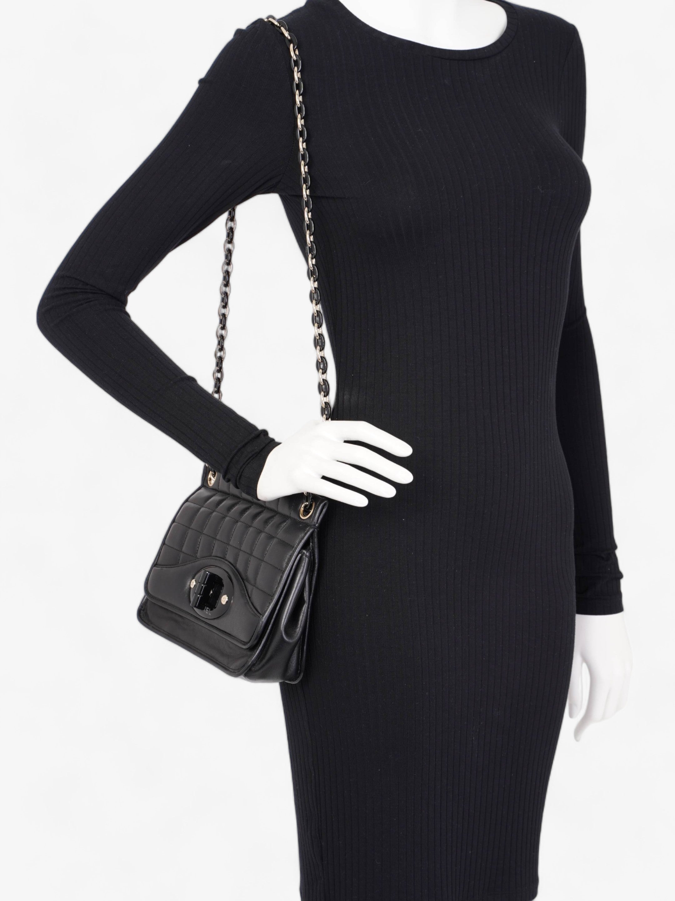Chanel Chain Flap Black Leather
