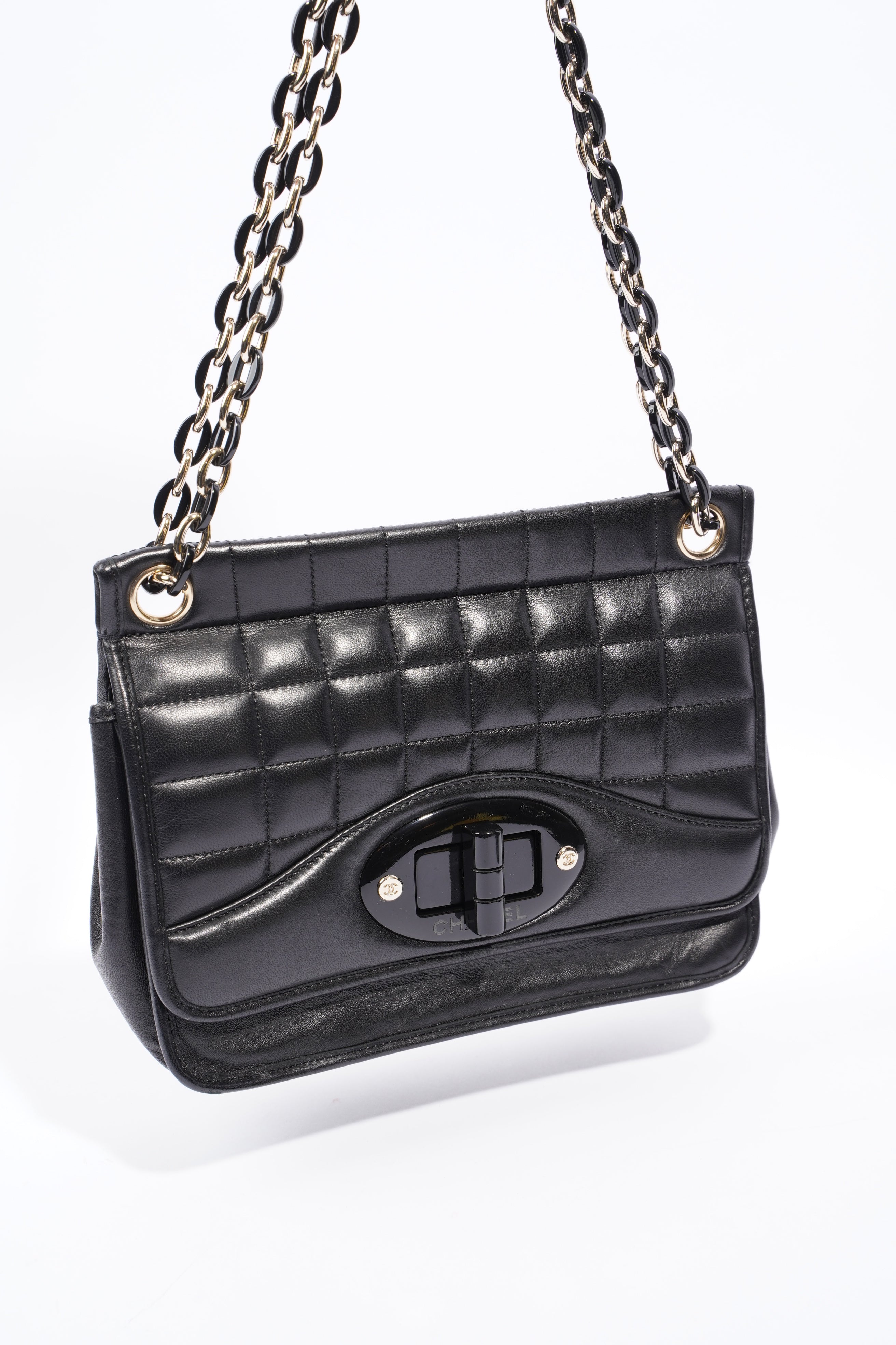 Chanel Chain Flap Black Leather