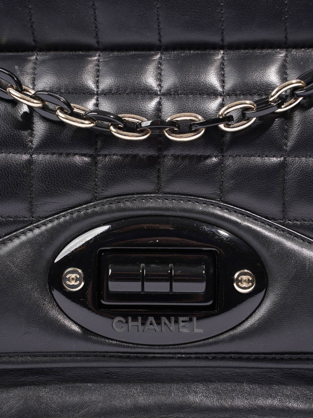 Chanel Chain Flap Black Leather