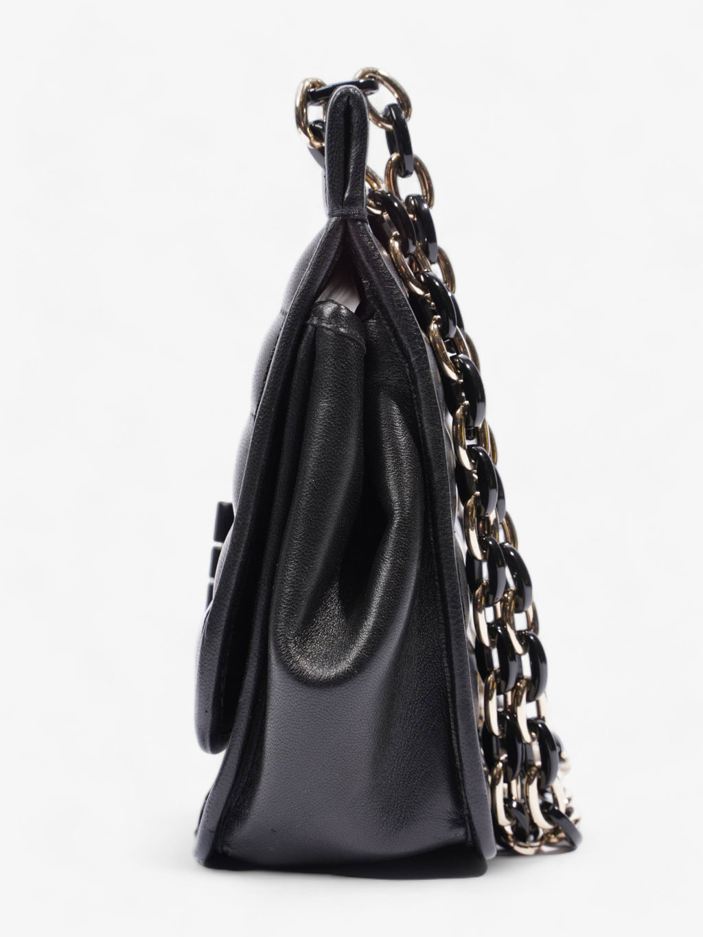 Chanel Chain Flap Black Leather