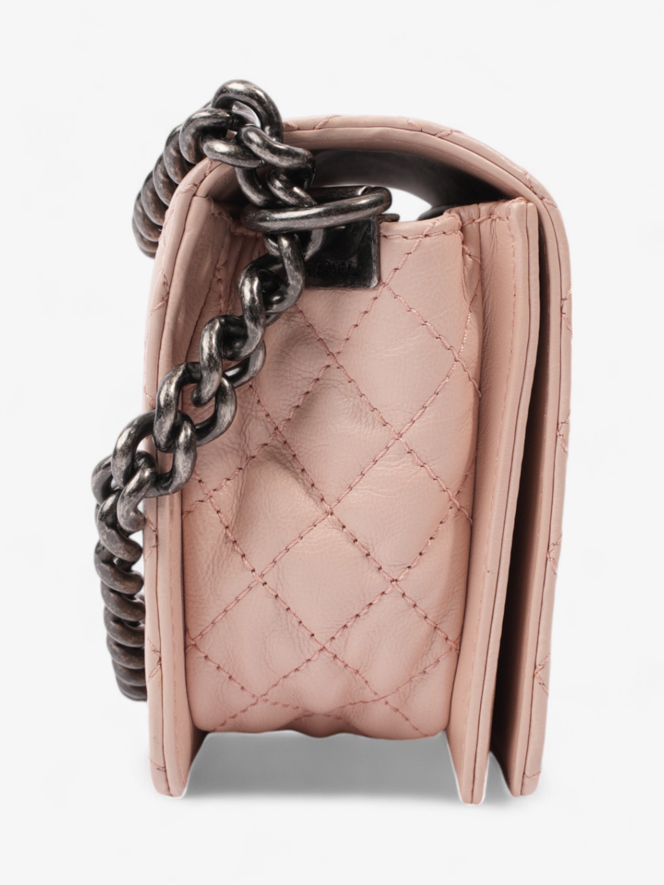 Chanel Boy Bag Light Pink Leather Medium