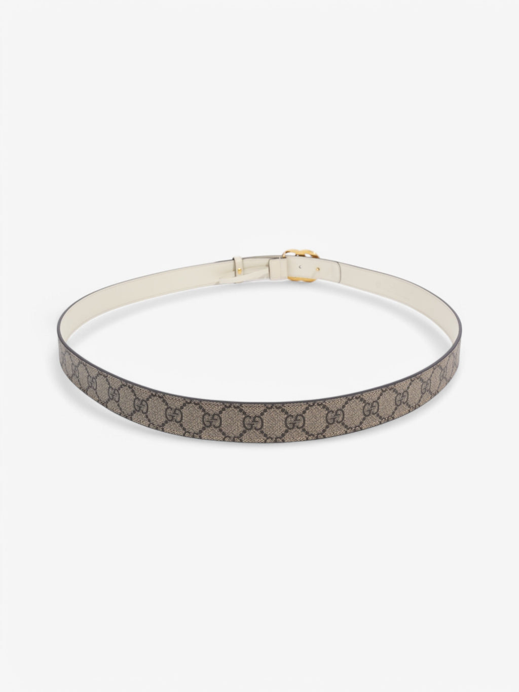 Gucci GG Blet Beige  / White Coated Canvas
