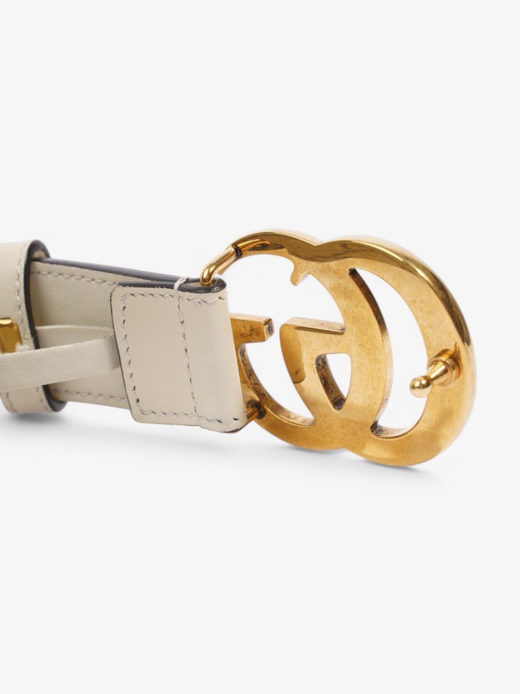 Gucci GG Blet Beige  / White Coated Canvas