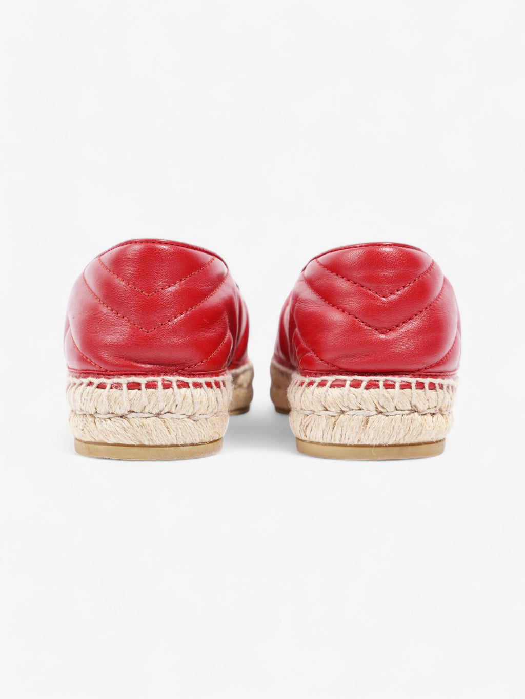 Gucci GG Marmont Espadrilles Red Leather EU 38 UK 5