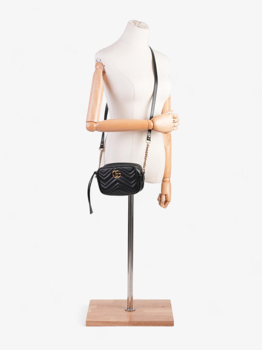 Gucci GG Marmont Black Matelasse Leather Mini