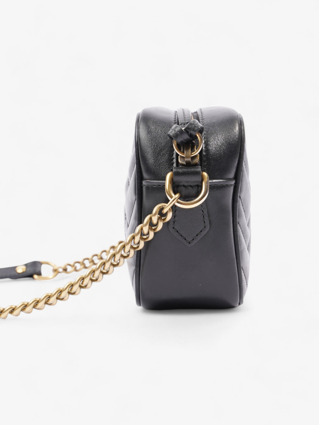 Gucci GG Marmont Black Matelasse Leather Mini