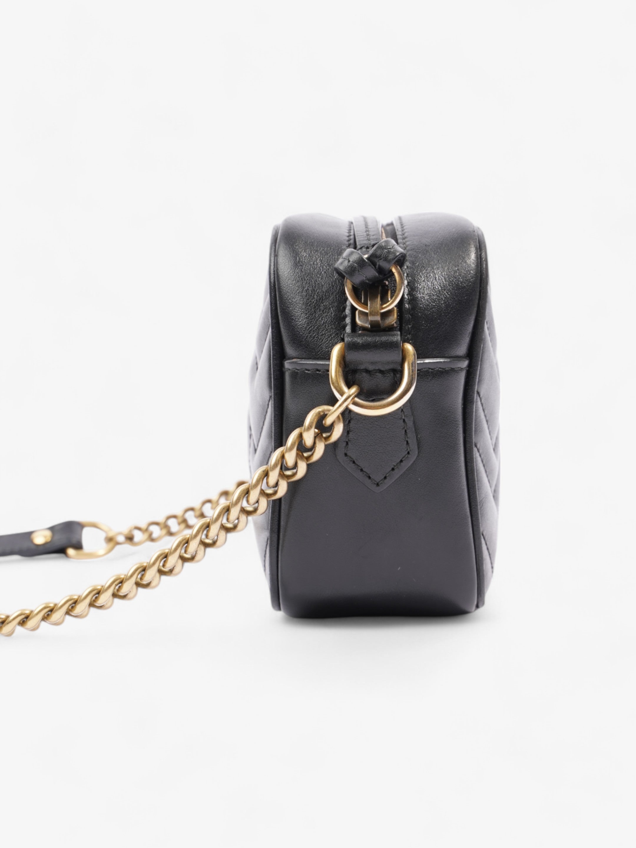 Gucci GG Marmont Black Matelasse Leather Mini