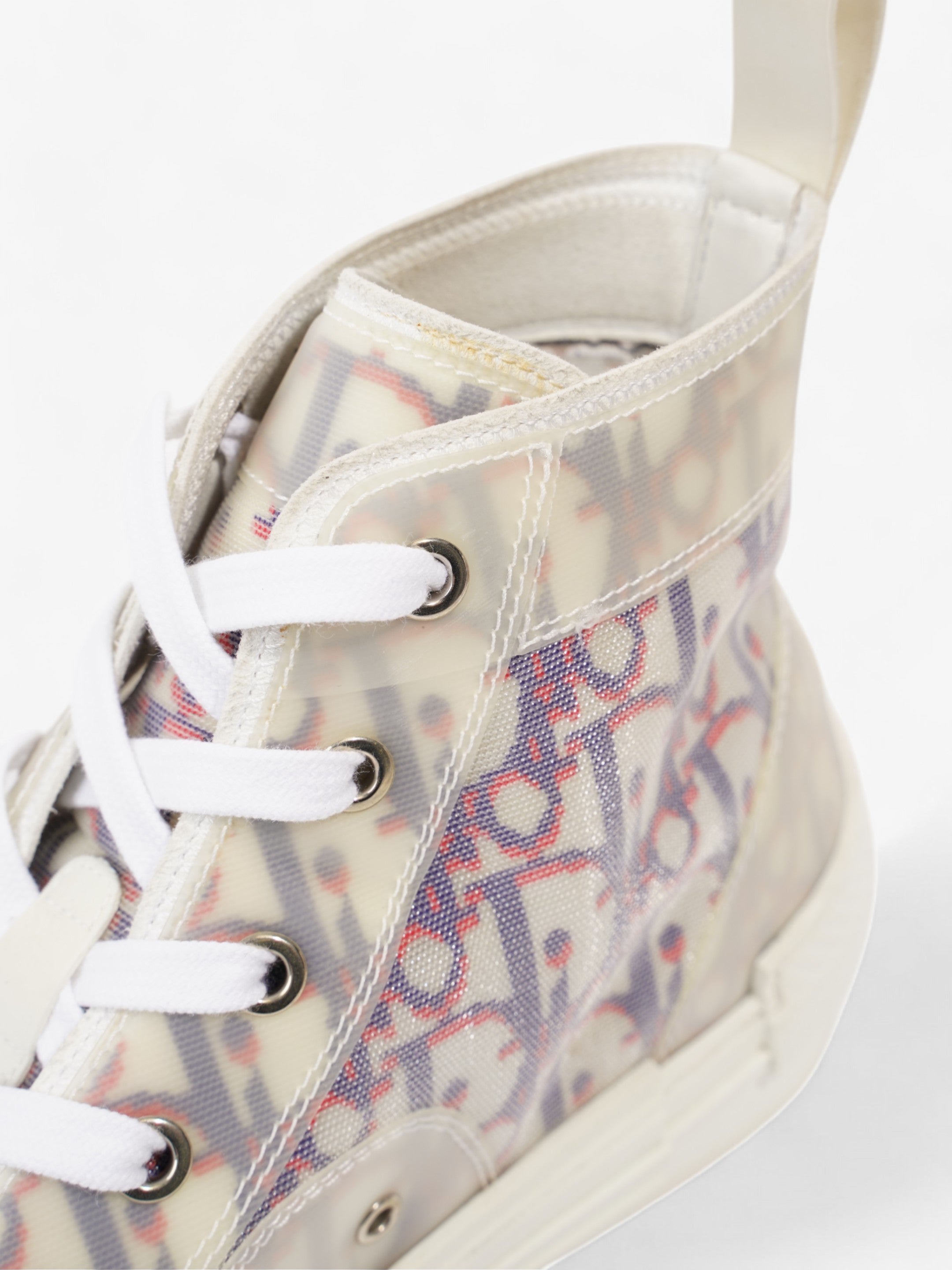 Christian Dior B23 High-tops White  / Blue / Red Mesh EU 41.5 UK 8.5