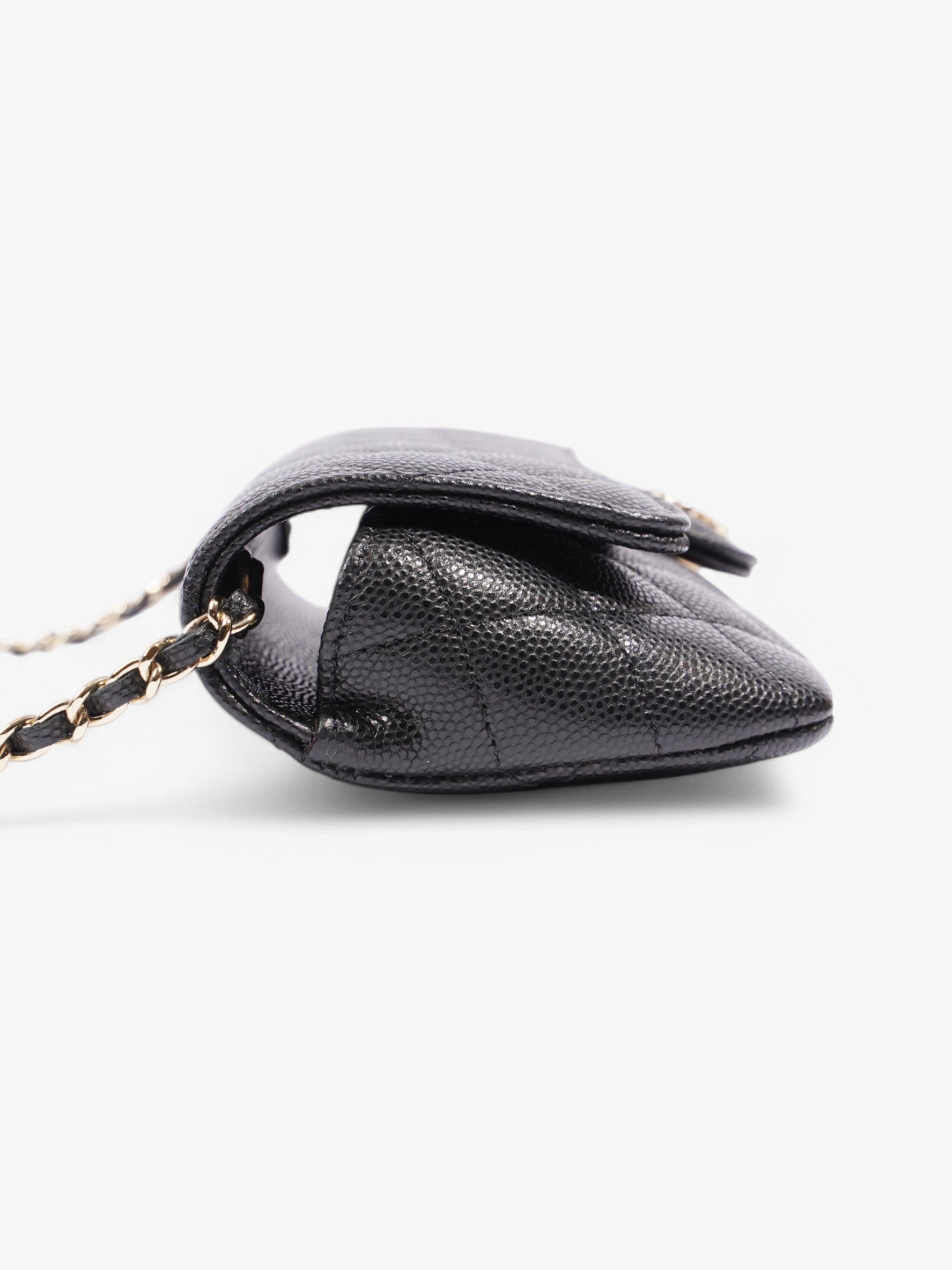 Chanel Glasses Case on chain Black Caviar Leather