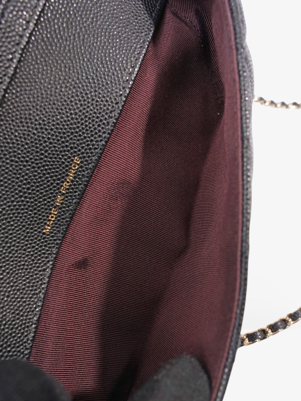 Chanel Glasses Case on chain Black Caviar Leather