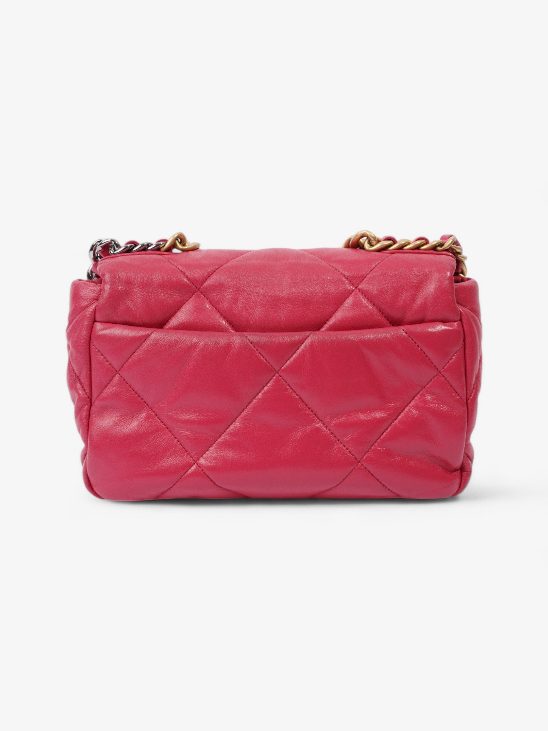 Chanel 19 Flap Hot Pink Lambskin Leather Medium