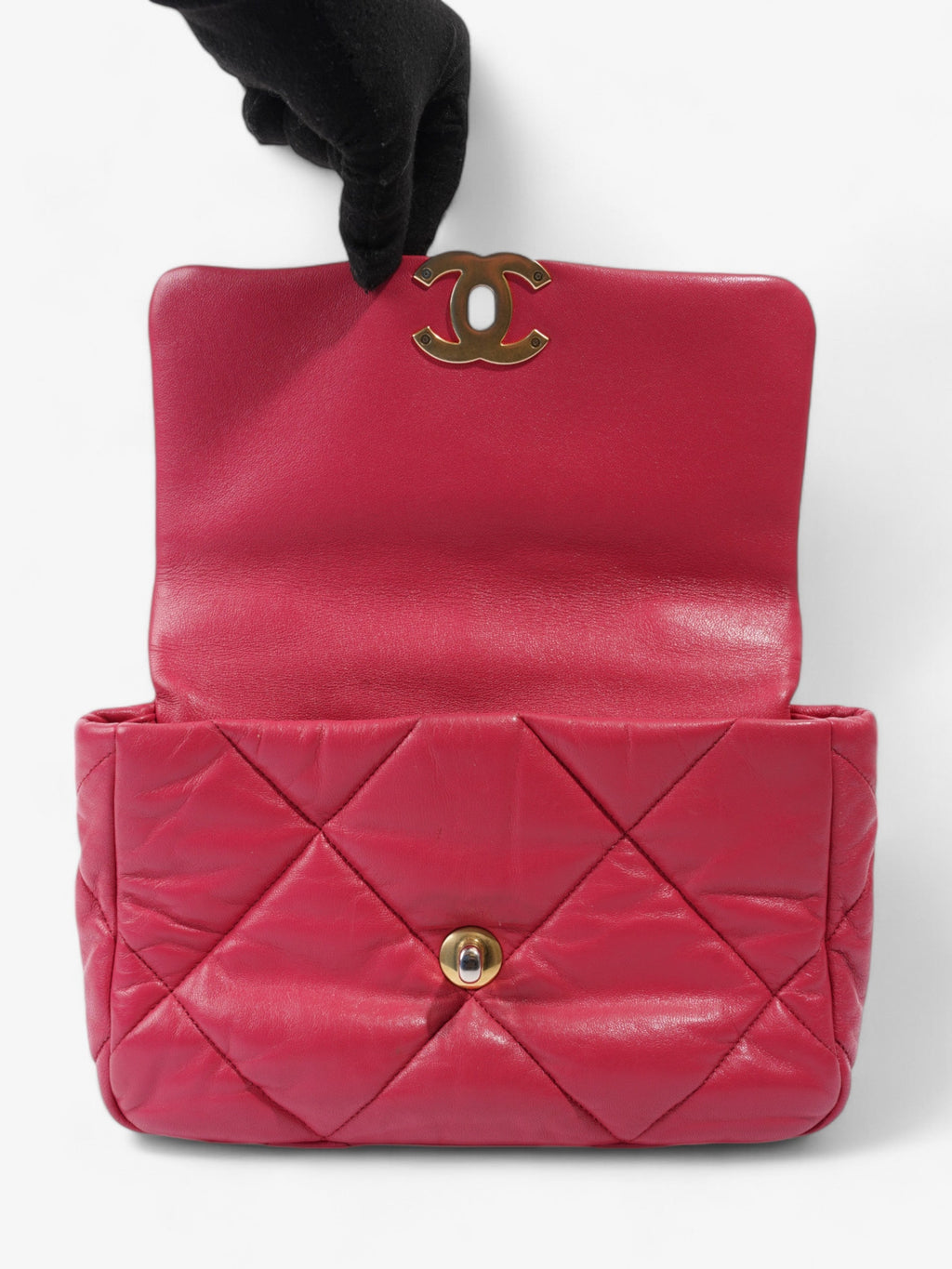 Chanel 19 Flap Hot Pink Lambskin Leather Medium