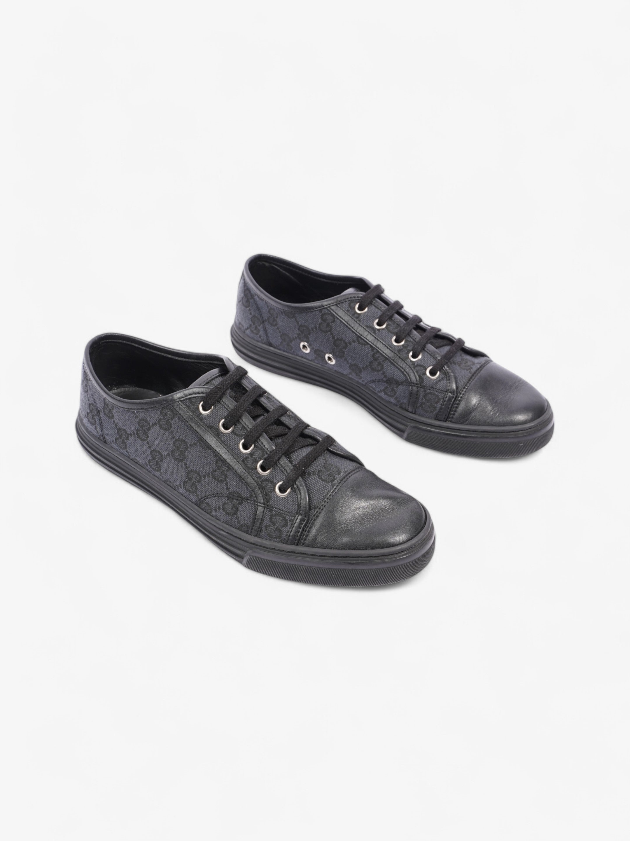Gucci GG Low-top Sneakers Black Canvas EU 38.5 UK 5.5