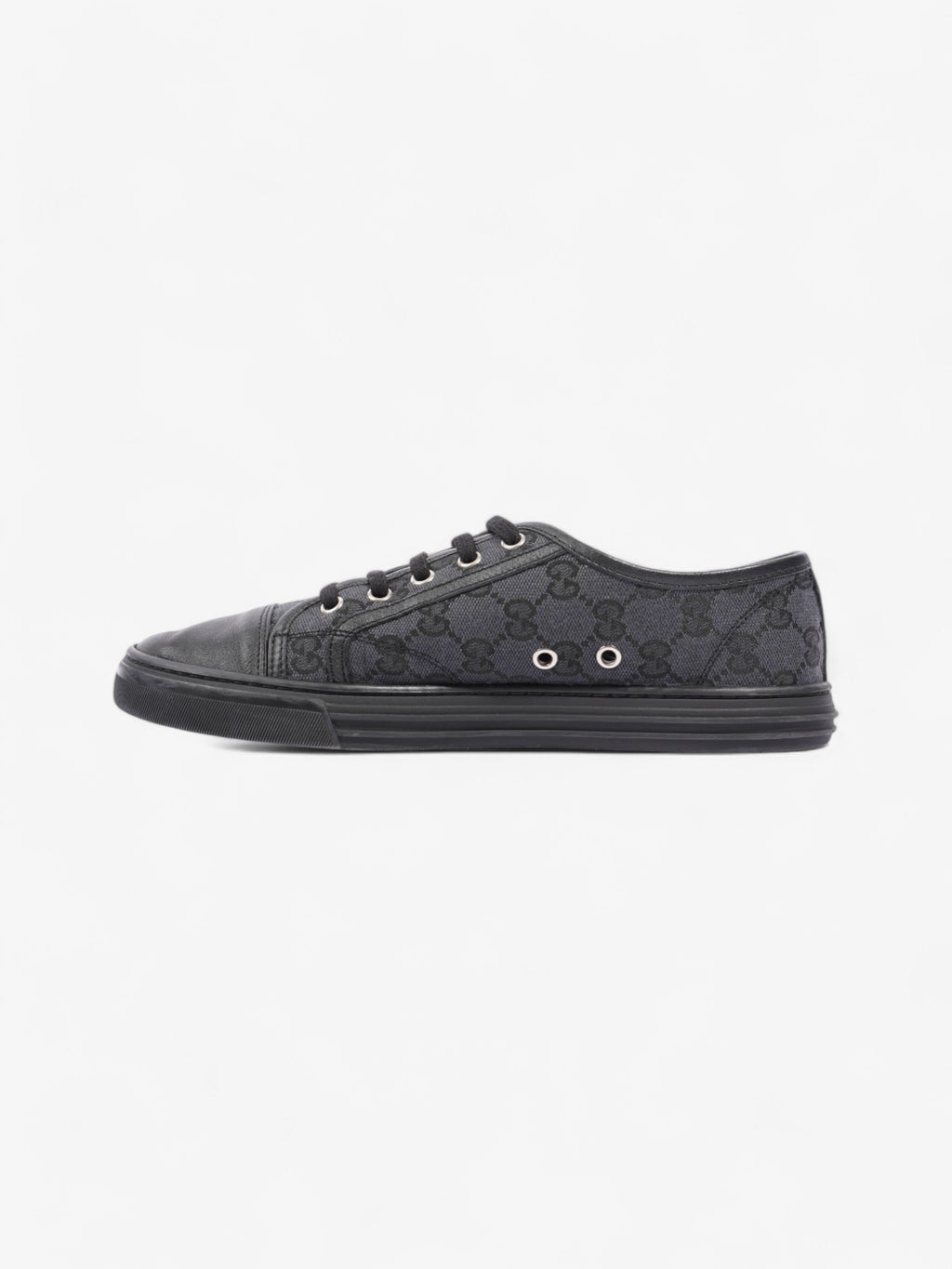 Gucci GG Low-top Sneakers Black Canvas EU 38.5 UK 5.5