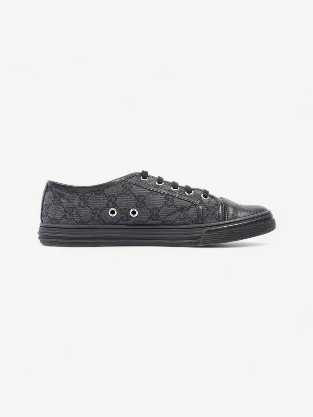 Gucci GG Low-top Sneakers Black Canvas EU 38.5 UK 5.5