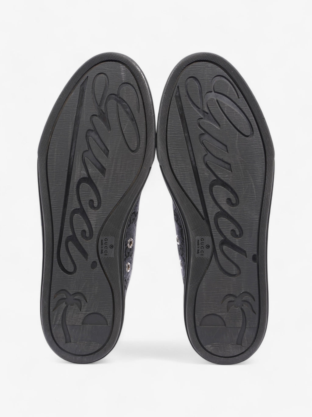 Gucci GG Low-top Sneakers Black Canvas EU 38.5 UK 5.5