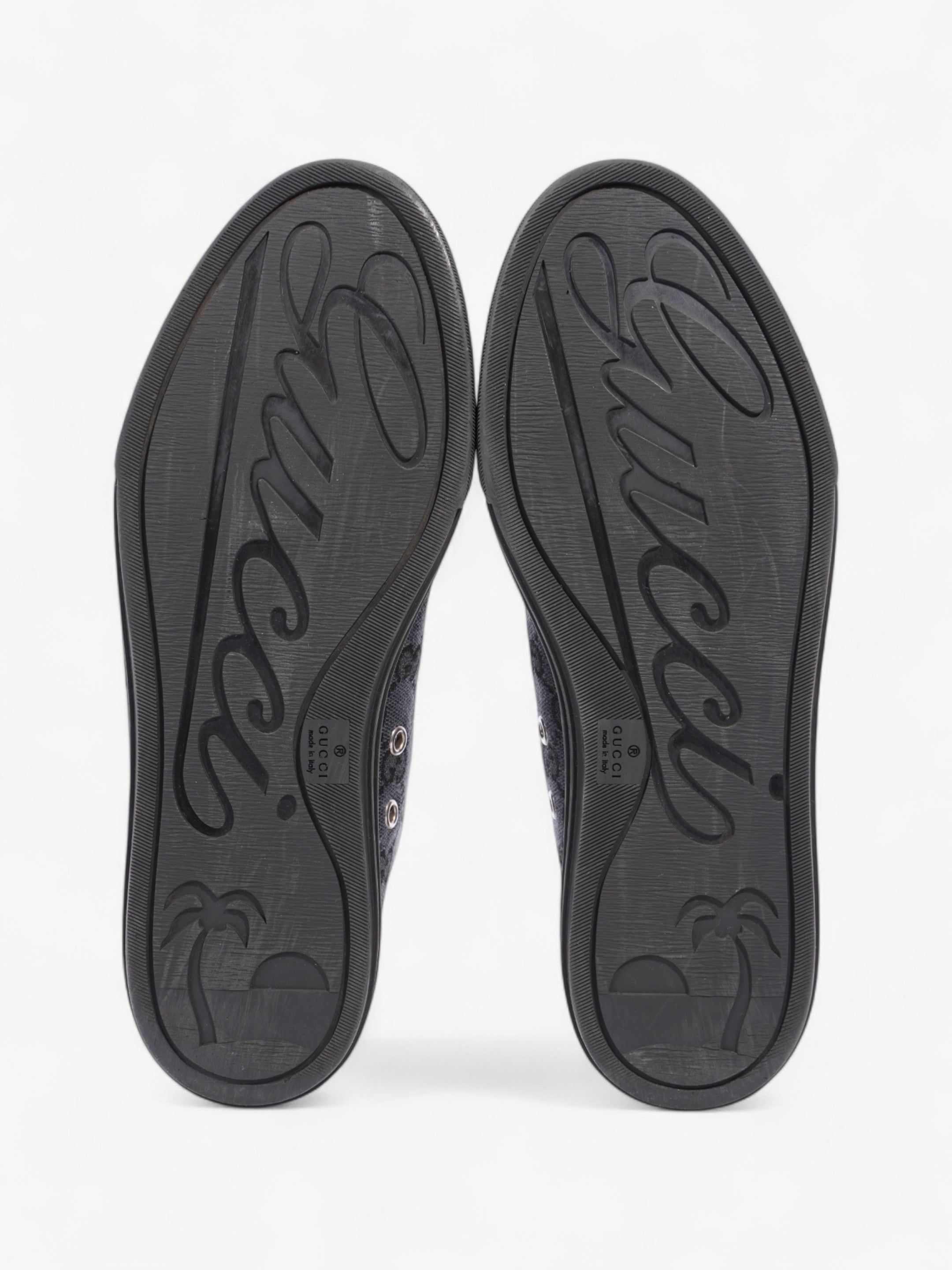 Gucci GG Low-top Sneakers Black Canvas EU 38.5 UK 5.5