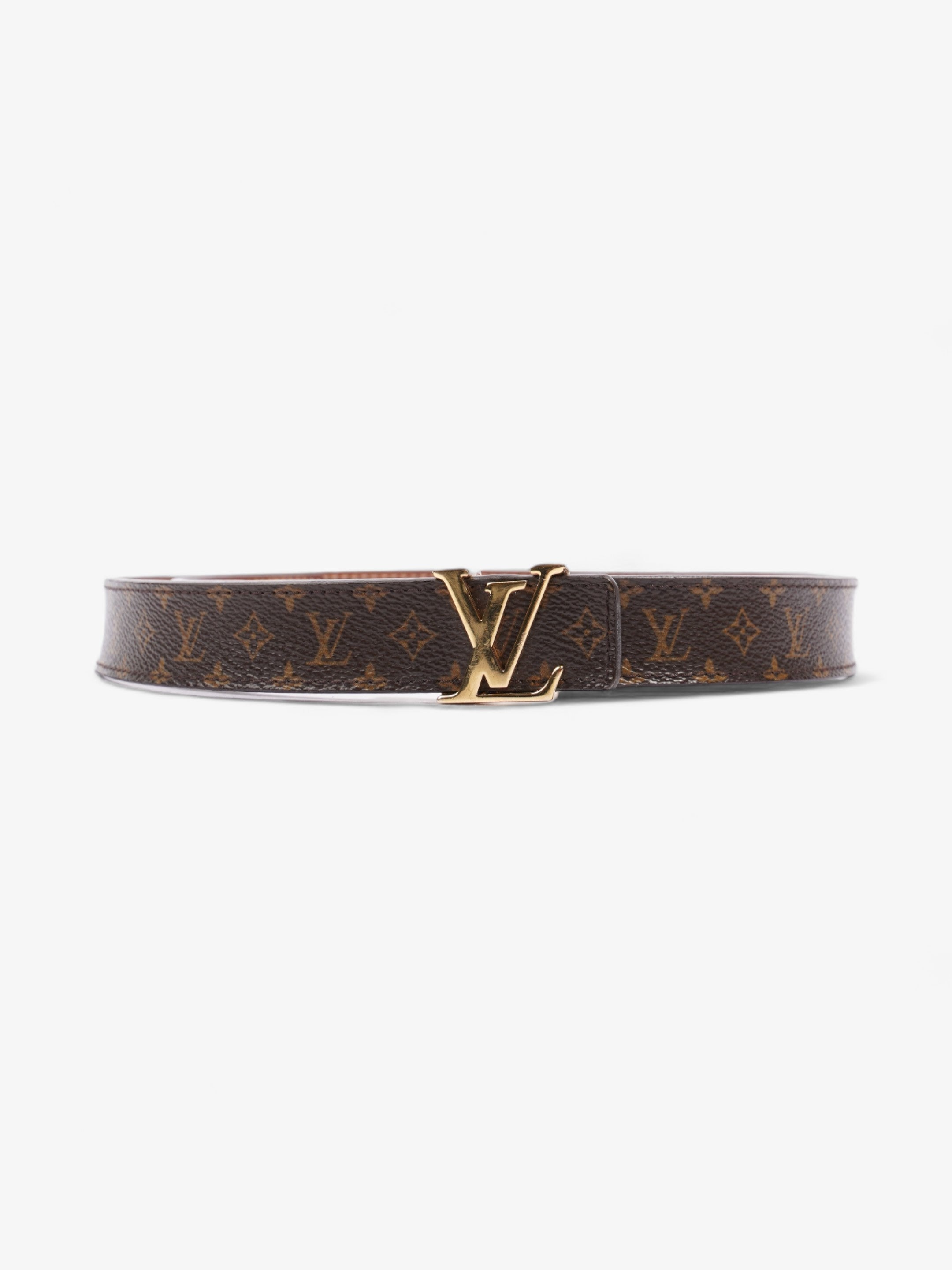 Louis Vuitton LV Initials Belt Monogram / Brown Coated Canvas 80cm 32"