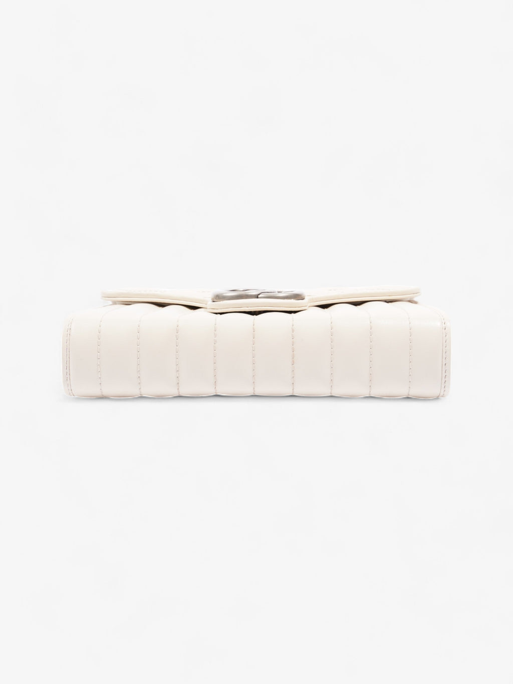 Gucci GG Marmont Chain Wallet White Matelasse Leather