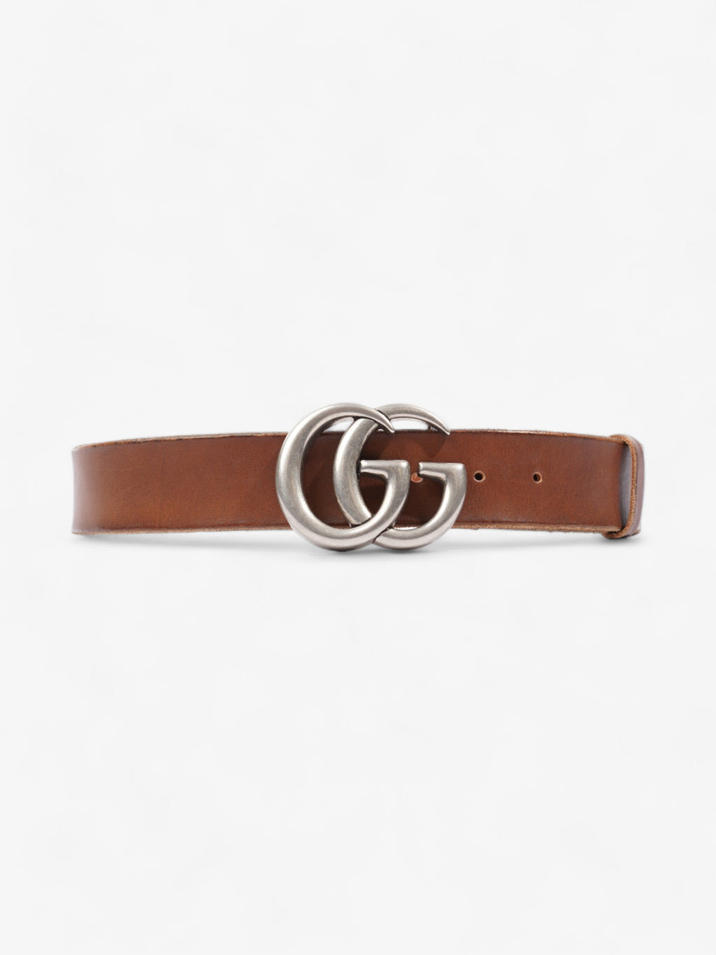 Gucci GG Marmont Wide Belt Brown Leather 85cm / 34"